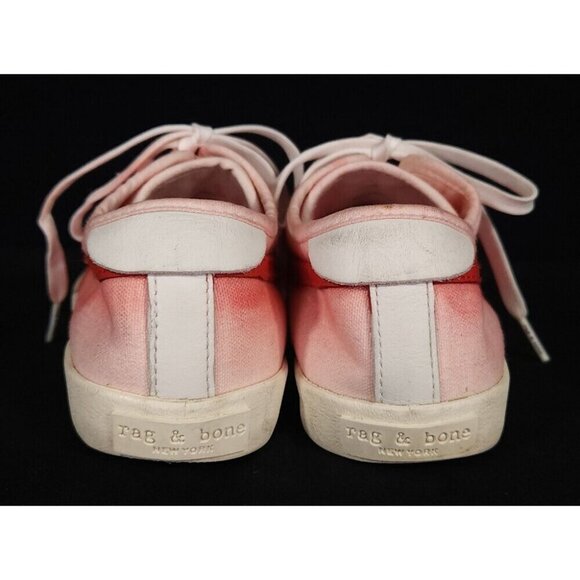 Rag and Bone Canvas Court Sneakers Size 37 US 7 Womens White and Red $150 - Picture 4 of 8